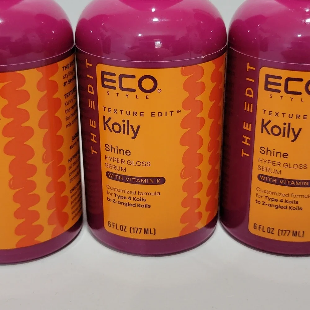 Eco Style Texture Edit Koily Shine Hyper Gloss Serum Vitamin K 6oz 4pk